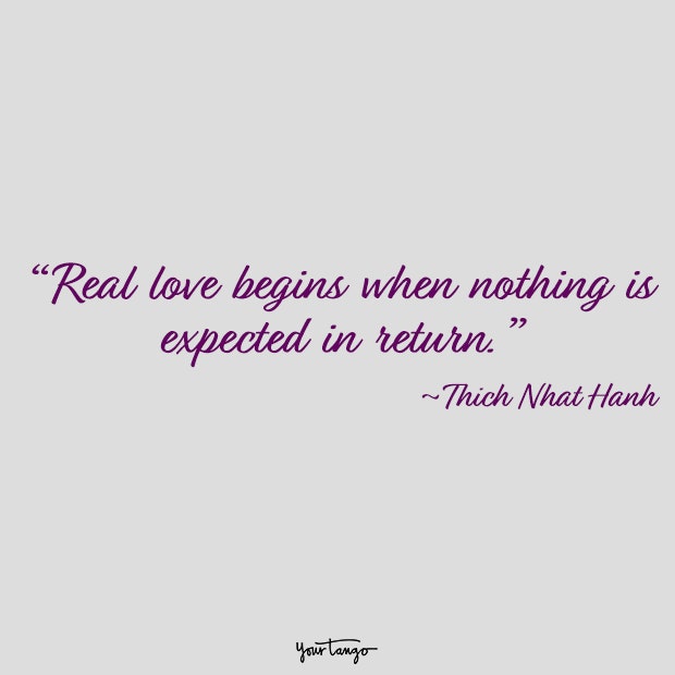 inspirational love quotes Real love begins when nothing is expected in return.