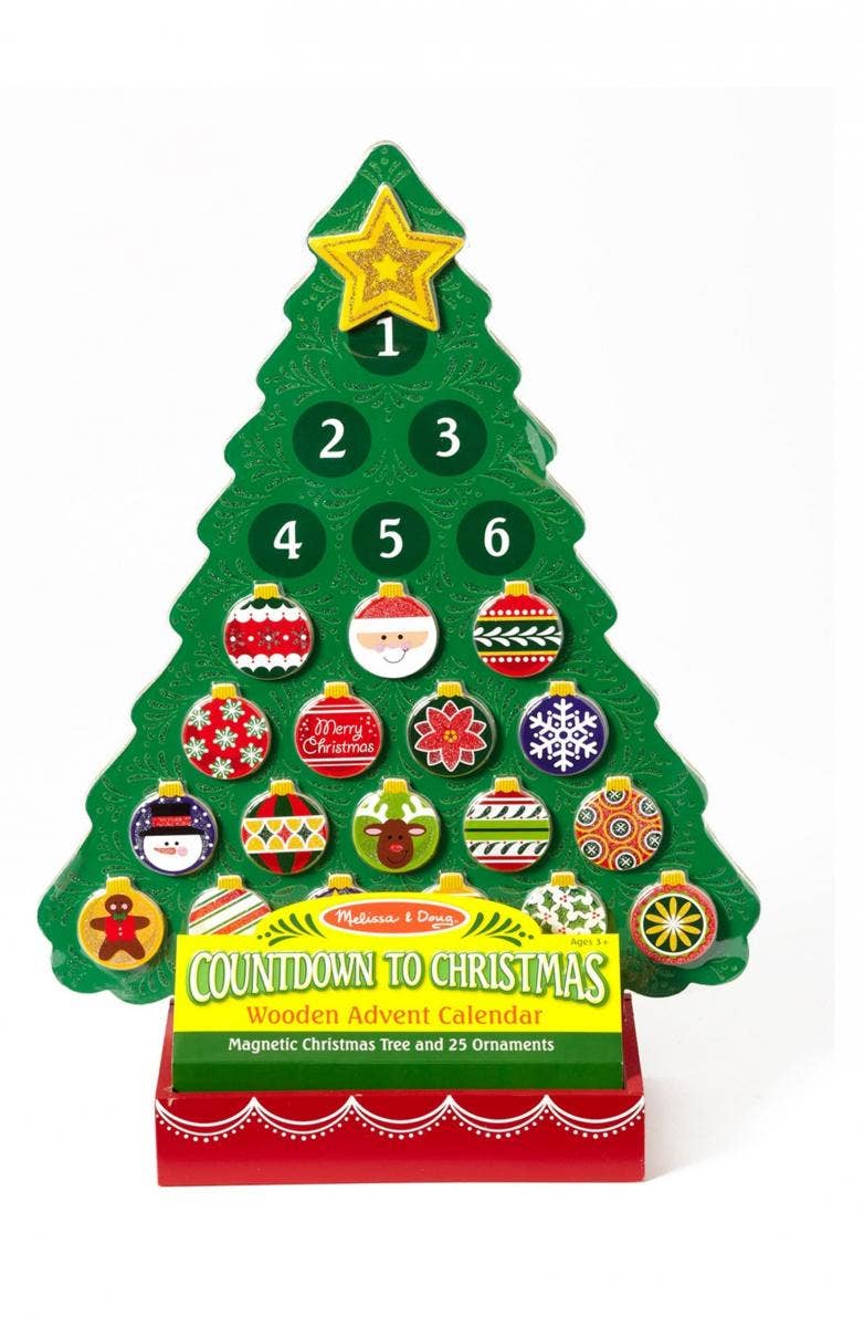 Wooden Christmas Tree Advent Calendar