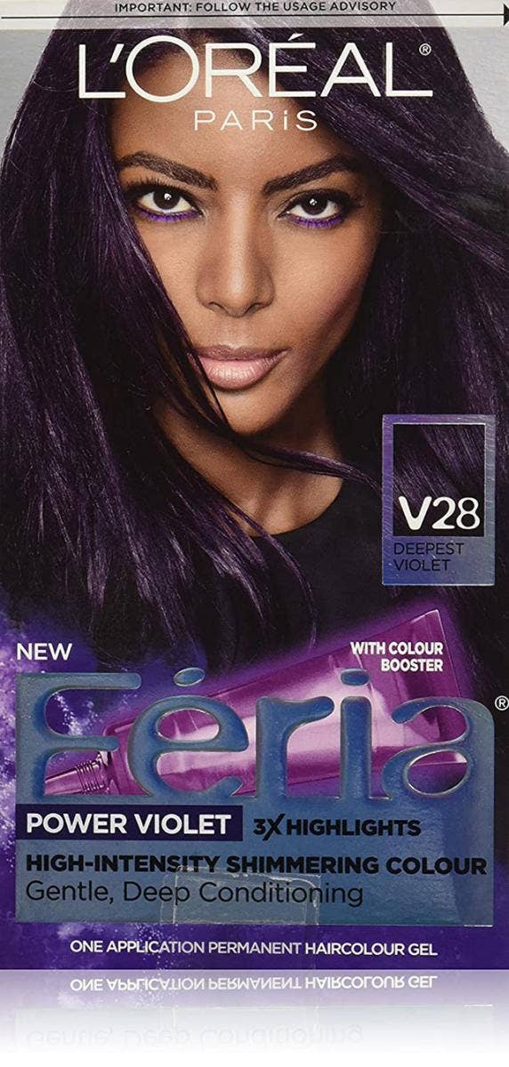 L'Oreal Paris Feria High-Intensity Shimmering Color in Power Purple L'Oreal Paris Feria High-Intensity Shimmering Color in Power Purple
