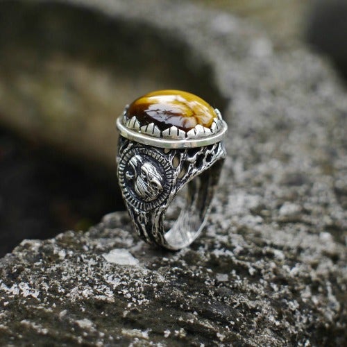 'Sumatra' Sterling Silver Tiger's Eye Ring
