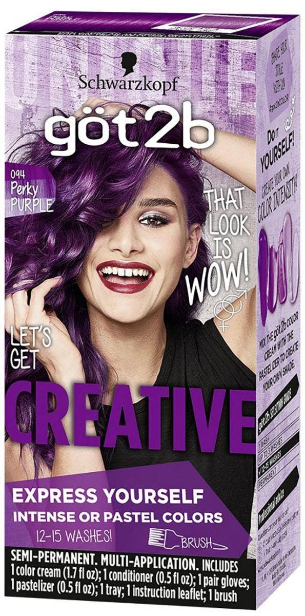 Got2b Creative Semi-Permanent Hair Color in Perky Purple Got2b Creative Semi-Permanent Hair Color in Perky Purple