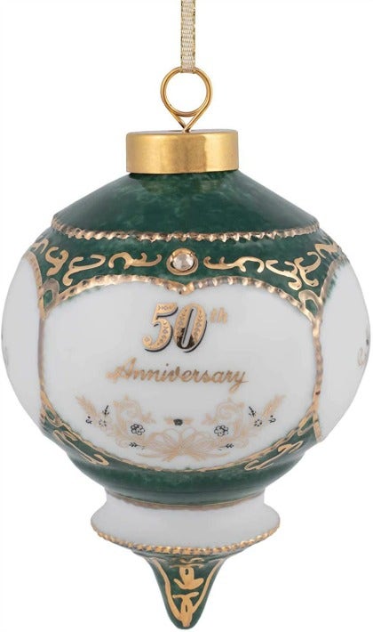 CBE 'Happy 50th Wedding Anniversary' Jewel Victorian Ornament