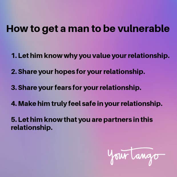 black font on gradient purple background how to get him to be vulnerable how to get a man to be vulnerable