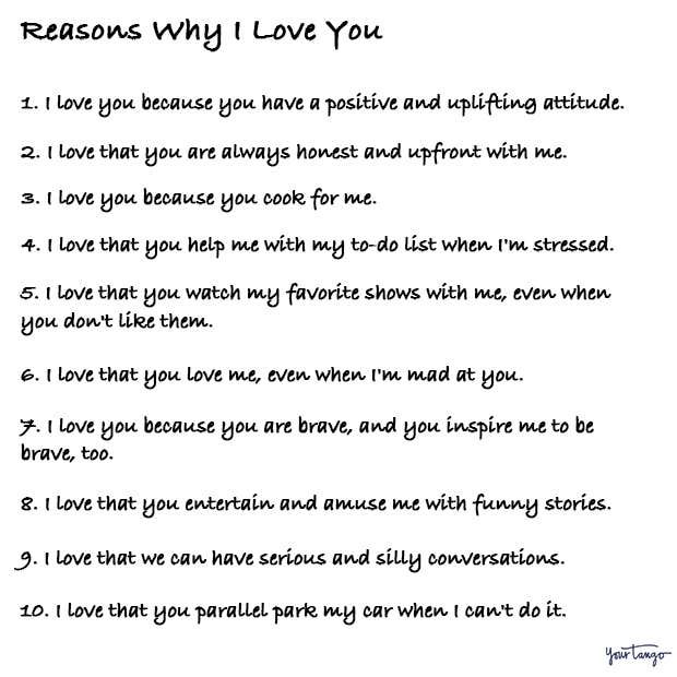 reasons why I love you reasons why I love you