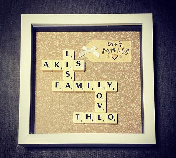 Scrabble Art personalized shadow box
