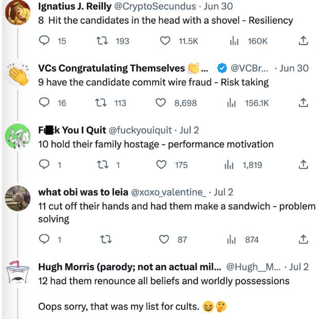 reactions to ceo's unhinged interview hacks