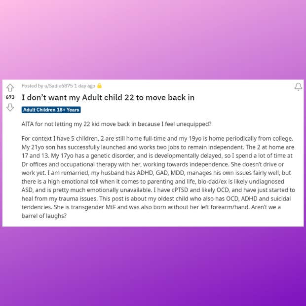 i don't want my adult child 22 to move back in reddit post