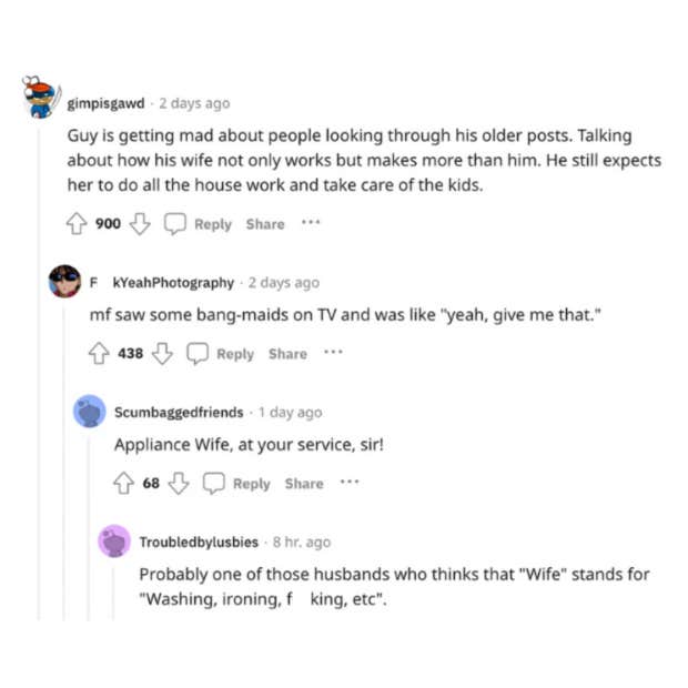 man upset about his wife's reasons for divorcing him