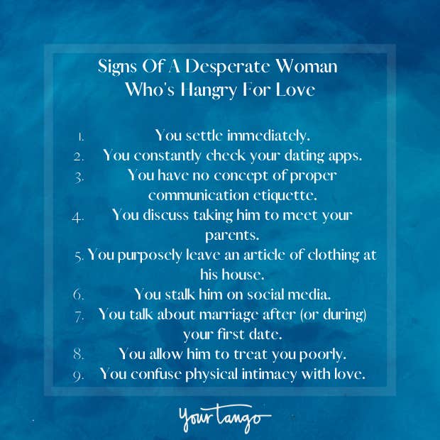 Signs of a desperate woman